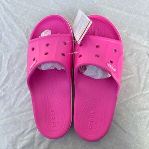 CROCS Bayaband Bright Pink Slide Sandals